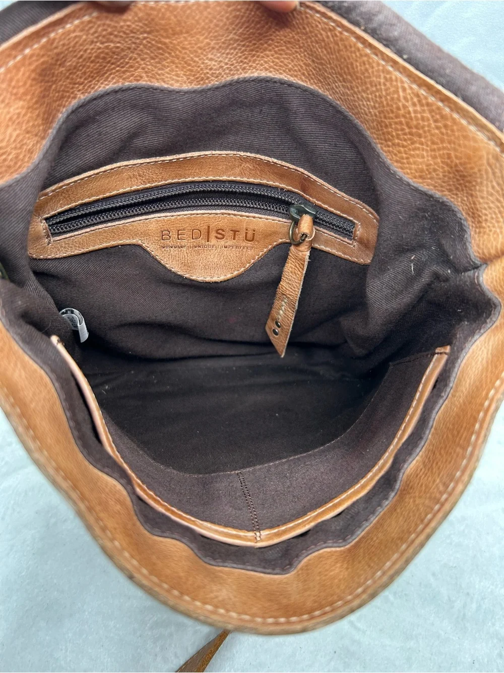 Bed Stu Venice Beach Rustic Leather Buckled Crossbody Bag
